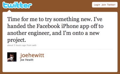 Facebook per iPhone: lo sviluppatore se ne va