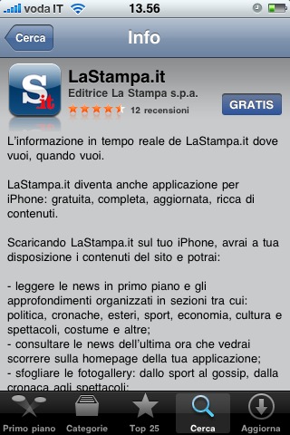 LaStampa.it ora è anche sul vostro iPhone