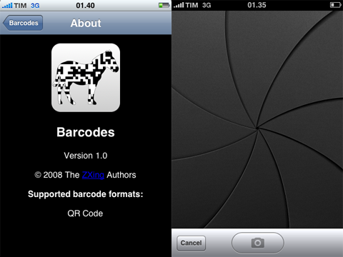 Barcodes: QRCode e Datamatrix per iPhone