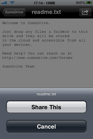 ZumoDrive: fino a 2GB di files sempre a disposizione