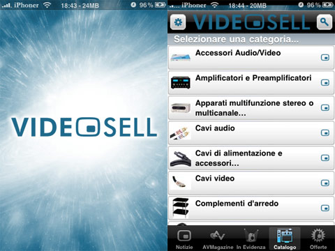 Videosell: una App per Audiofili