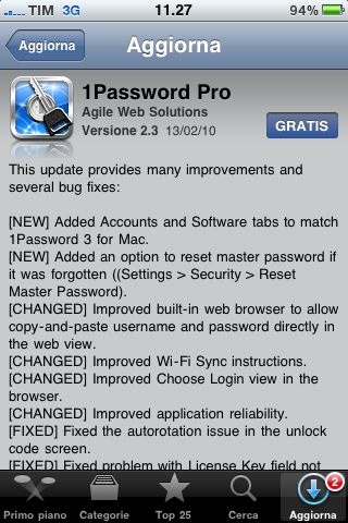 1Password Pro, nuovo aggiornamento in App Store