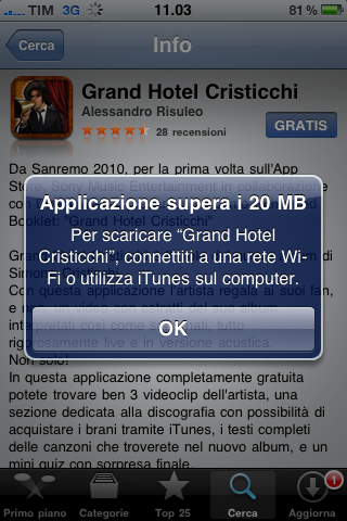 Limite Mb App Store