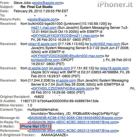 Steve Jobs non ha aggiornato il suo iPhone a 3.1.3