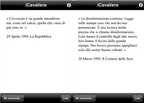 iCavaliere, le citazioni di Berlusconi arrivano sui nostri iPhone