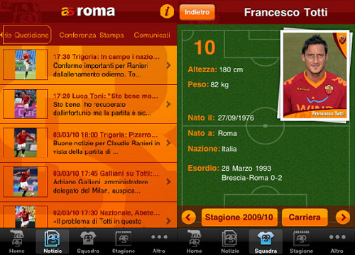 AS Roma, l'applicazione ufficiale della squadra capitolina arriva in App Store