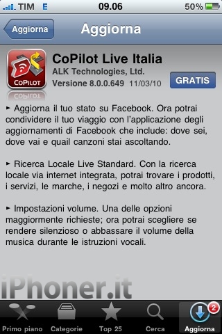 CoPilot Live Italia, altro aggiornamento disponibile al download