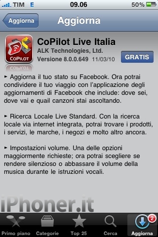 CoPilot Live Italia update 8.0.0.649