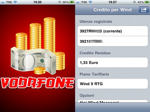 Credito Vodafone-Wind update