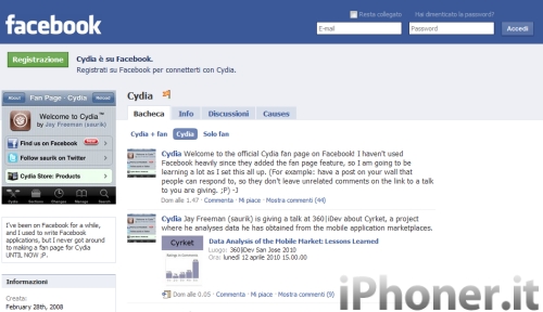 Cydia su Facebook