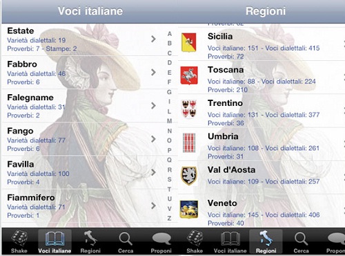 Dizionario dei dialetti, la cultura popolare d'Italia sbarca su iPhone e iPod touch