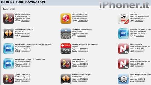 Nuova sezione dell'App Store dedicata ai navigatori