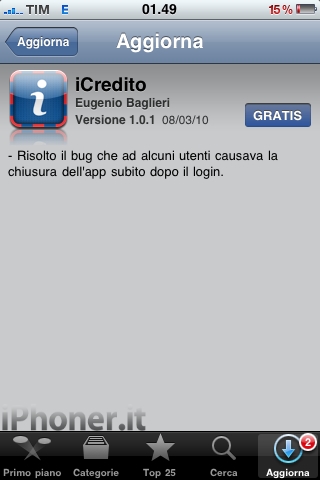 iCredito update 1.0.1