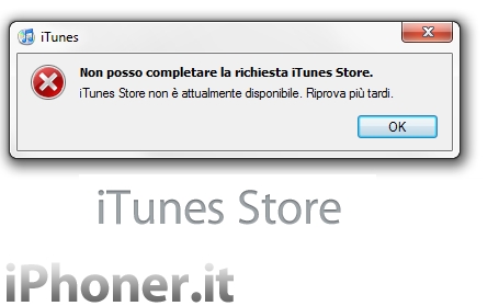 iTunes Store non funzionante