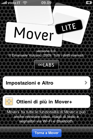 Mover Lite, update che introduce il negozio Mover
