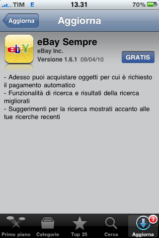 eBay Sempre, nuovo update per l'applicazione ufficiale di eBay