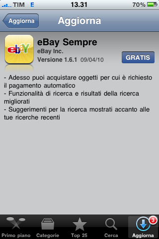 eBay Sempre update 1.6.1