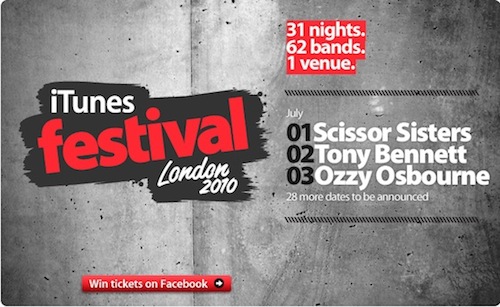 Apple annuncia le date dell'iTunes Festival 2010 di Londra