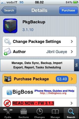 pkg backup cydia