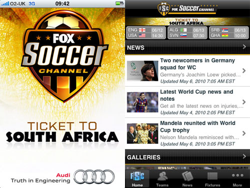 FOX Soccer, l'applicazione ufficiale della Fox per seguire i mondiali