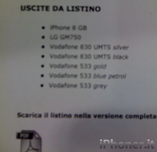 iPhone 3G esce dal listino Vodafone - Esclusiva