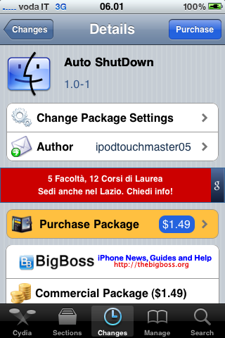 auto shutdown cydia