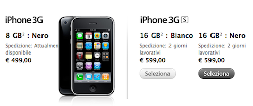 iPhone 3G 8GB non più acquistabile dallo store online di Apple