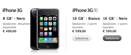 iPhone 3G 8GB non in vendita