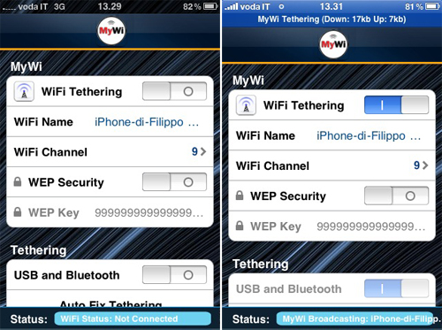 MyWi: trasforma il tuo iPhone in un hotspot Wifi