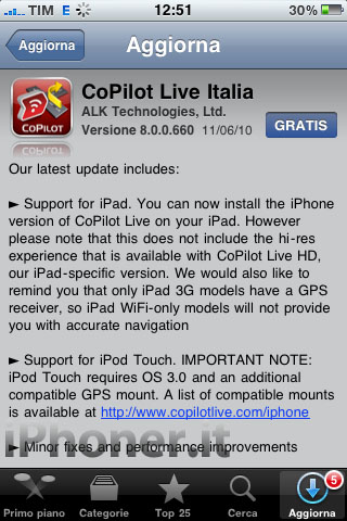 CoPilot Live Italia update 8.0.0.660