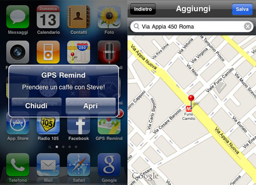 GPS Reminder: ricevi i promemoria nel luogo desiderato