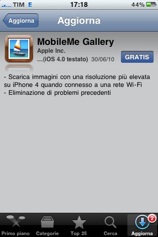 MobileMe Gallery update 1.1.1