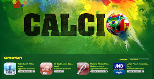 Calcio: nuova sezione per l'App Store