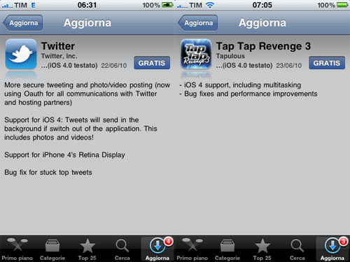 Twitter for iPhone e Tap Tap Revenge 3 ora supportano iOS 4