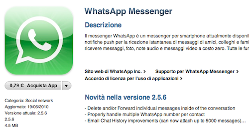 WhatsApp Messenger update 2.5.6