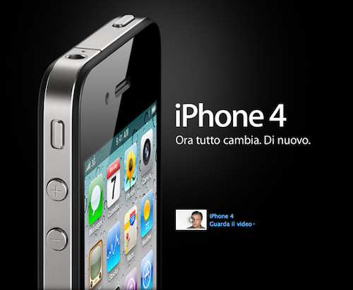 iPhone 4 pagina Apple