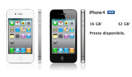 iPhone 4 presto disponibile