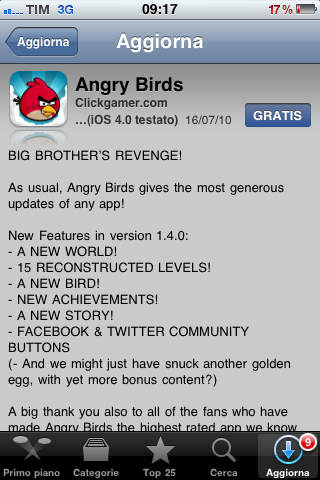 Angry Birds update 1.4