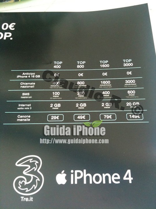 Ecco le offerte di H3G per iPhone 4