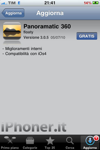 Panoramatic 360 diventa compatibile con iOS 4