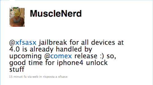 MuscleNerd: il jailbreak di iOS4 per tutti i device arriverà a breve