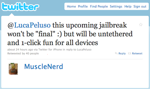 MuscleNerd: il rilascio del jailbreak è imminente e sarà untethered per tutti i device