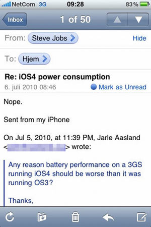 Steve Jobs email