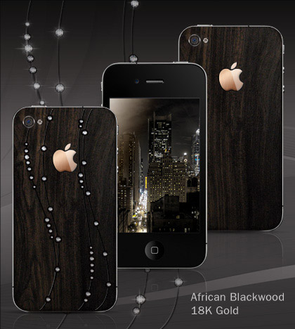 Un iPhone 4 in oro e legno