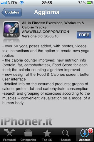 Fitness Tutto-in-Uno, il nuovo update 3.0 è arrivato in App Store
