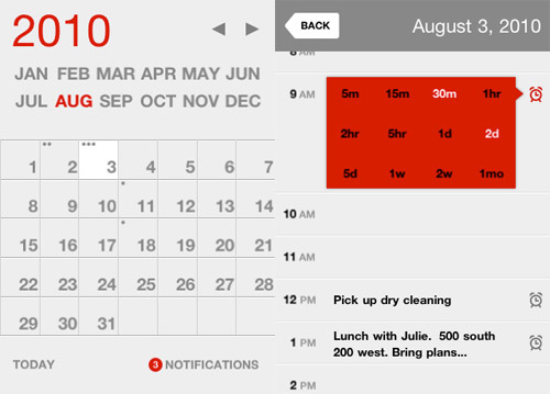 Calvetica: un nuovo calendario per iPhone
