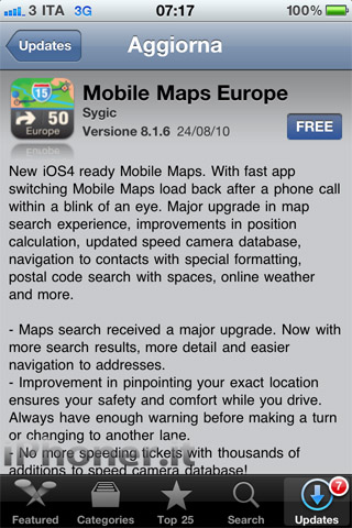 Mobile Maps Europe uodate 8.1.6