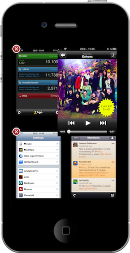 Multifl0w: multitasking in stile Exposè per iPhone