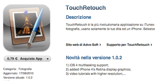 TouchRetouch, l'applicazione per il ritocco fotografico si riempie di novità