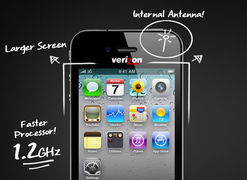 Il prossimo iPhone di Verizon avrà un processore da 1.2 GHz, Retina Display da 3.7 pollici e un'antenna interna?